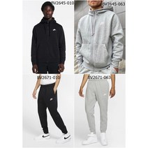 나이키 트레이닝바지 NSW 클럽 조거팬츠 엠브로이드 기모 후드 집업 BV2645-010 BV2671-010