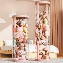 투명 인형 정리함 정리 리빙 원통 수납함 디스플레이, 32cm-120cm확장x인형60개