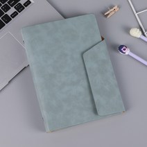 오피스 다이어리 고급다이어리(민트) 업무수첩 명함 수납가능 자석형 다이어리 만년다이어리 고급일기장 A5, 블루