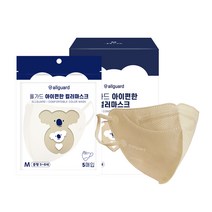 올가드 아이편한 키즈 컬러 유아마스크 30매 1BOX 4종, M 중형(5~8세), 베이지