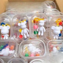 베어브릭 DIY 만들기 피규어 곰돌이 무지 10박스, DIY 그래피티 인형 펜던트 20박스