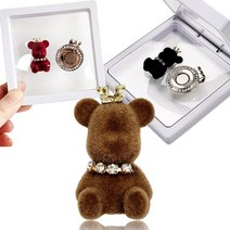 티아라베어 골프 볼마커 +국내제작 자석클립세트 [고급포장케이스], 브라운+자석클립