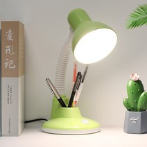 테이블램프 LED스탠드 책상 조명 눈 보호 학습 기숙사 플러그인 기본 데스크탑 사무실 독서 없음 스트로보 스코프 라이트, 전원 스위치 버튼, 녹색 책상 램프 + 스트로보스코프 눈 보호 없음