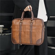 남자서류가방 소가죽 서류가방 노트북 명품 브리프케이스 빈티지 브랜드 디자인 가죽 남성용 핸드백 빅 14quot 노트북 가방 격자 무늬 방수 남성 비즈니스 서류 가방 캐주얼 가방