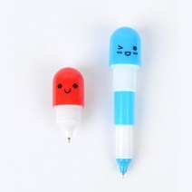 알약볼펜 특이한 학용품 귀여운 볼펜 캡슐펜세트 홍보물 사무용 부드러운, 3단형