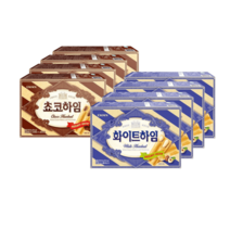 크라운제과 쵸코하임 142g 4개 + 화이트하임 142g 4개, 각 4개(총 8개)