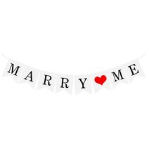 Marry me 플래그 가랜드(소) 생일파티 축하 프로포즈 돌잔치 유치원 종이가랜드 꾸미기 실내디자인
