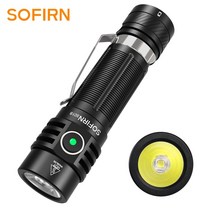 손전등 헤드램프 휴대용 랜턴 sofirn sc18 led luminus sst40 1800lm tactical 18650 충전식 야외 edc 토치 방수 ip68 usb, 5000-5300k, 배터리 없이