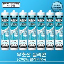 럭키실리콘 지와이몰 무초산실리콘 LC909S [ 색상_우드색 ] 건축물 창호 유리 공사용 실리콘