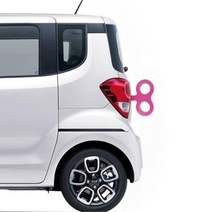 경차 익스테리어 자동차 꾸미기 테엽 장식S 여자첫차선물 MZ세대 귀여운, 스카이블루