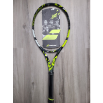 Babolat 바볼랏 퓨어 에어로 2023 테니스 라켓 - 그레이/옐로우/화이트 4 1/4