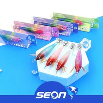 나라샵 수평 왕눈이 크리스탈 고추장 레이저에기 비늘에기 갑오징어 쭈꾸미 문어, 야광, 퍼플, 1개