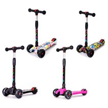 길컴퍼니 K01 접이식 광폭 5cm 타이어 유아 어린이 킥보드, 무늬A