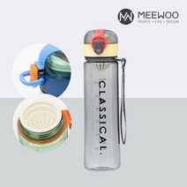 MEEWOO 휴대용물병 원터치 스포츠 자전거 헬스 다이어트 운동 물병 쉐이커 보틀 쉐이크 텀블러 티백 물통, (5754) BLACK