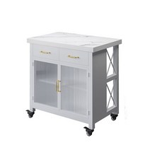 보조조리대 탁자 홈카페 베이킹 보조식탁 좁은주방, 화이트 100x60x85