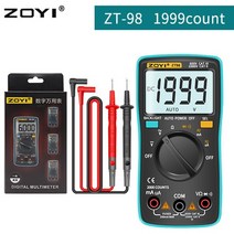 측정 측량도구 캘리퍼 노기스 ZOYI 디지털 멀티 미터 6000 카운트 백라이트 AC/DC 전류계 전압계 옴 ZT-98/, 02 ZT-98 standard
