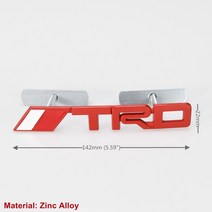 자동차 프론트 후드 그릴 엠블럼 금속 배지 GR MUGEN RALLIART HKS GTR 터보 레이싱 스포츠 SI WRC 장식 교체 스티커, RALLIART RED