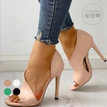 도오빠 여성 스틸레토 하이힐 8cm 가죽 앞토오픈 에니멀 여자 구두 신발 펌프스 가보시 킬힐 220 빅사이즈 260까지 스틸레토힐 가보시힐 펌프스힐 여성구두 정장 오피스룩 봄 여름 20대 30대