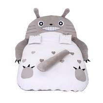 칠나무 토토로 타타미침대 캐릭터침낭 대형 인형 바닥침대, 그레이