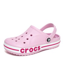 크록스 키즈 바야밴드 클로그 주니어 아동 슬리퍼 샌들 핑크 207019-6TG