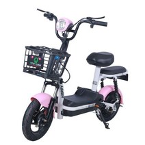 가성비전기자전거 2 륜 전기 자전거 성인 남성과 여성 중소형 14 인치 모터 트램, [01] 어린왕자 벌거벗은 차, [04] 분홍색