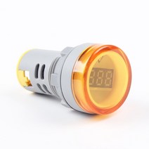 22mm LED 디지털 디스플레이 게이지 볼트 전압계 표시기 신호 램프 조명 테스터 측정 범위 AC 20V -500V, 05 YELLOW
