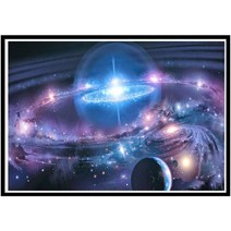 보석십자수 풍경 야경 브릿지 다리 인테리어 크리스마스 연말 새해 방학 선물 취미 자가격리, 전체 40x30cm 라운드, 협력사, 다중