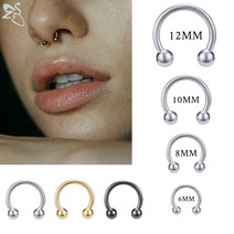 써지컬 피어싱 미니멀 zs 1 pc 316l 스테인레스 스틸 코 링 14g 16g 코