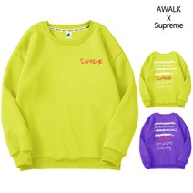 슈프림 남녀공용 M~3XL 특양 오버핏 맨투맨 썬데이 스윗셔츠