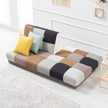 에보니아 라인 듀얼각도조절 좌식형 패브릭 소파베드, 색상:민트블루