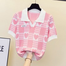 빅사이즈 여성 여름옷 루즈핏 니트 탑 통통MM 반팔티 러쉬