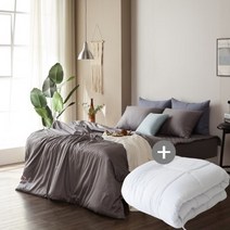 60수사틴 순면누빔이불커버침구풀세트솜포함K 5컬러