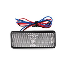 바이크 오토바이트레일러 Urbanroad-범용 Led 반사경 오토바이 후면 테일 브레이크 라이트 사이드 마커 트레일러 트럭 자동차용 옐로우 화이트 레드 2 개, [01] 2PCS White, 2개