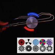 LED 자이로팽이 만들기(5인용) 도안제공, D. LED (blue＋yellow)