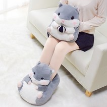 두한족열찜질기 정강이 전기 온열 찜질팩 온열기 허리, 회색 햄스터 따뜻한 발