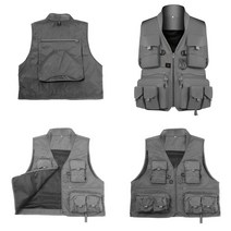 마트498 포켓 아웃도어조끼(XXXL) 그레이 회사유니폼 단체용 노가다 여름등산 바다낚시 낚시조끼 스텝조끼 배달조