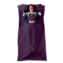 ITSTYLE-분리기 침낭 라이너 싱글 더블 초경량 휴대용 캠핑 여행 호텔 봉투 가방, 업 싱글 퍼플