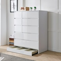 크리스탈 900 LPM하이그로시 6단 서랍장/비밀서랍장 추가, 그레이