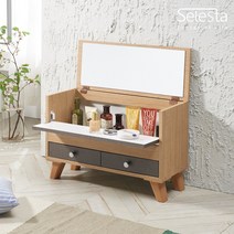 셀레스타 프리티A 덮개식 거울 좌식 600 미니화장대, 오크그레이_AAG22A