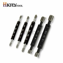 나사 피치 게이지 M2 M3 M4 M5 M6 M7 M8 M9 M10 미터법 6H 스틸 양단 육각 핸들 나사 플러그 게이지케이스, 14 M5x0.8 6H