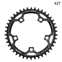 자전거체인휠 크랭크암 swtxo deckas 110bcd 로드 바이크 링 알루미늄 합금, 42t 체인링 블랙