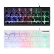 앱코 HACKER K150 텐키리스 레인보우 LED 게이밍 멤브레인 유선키보드, 블랙