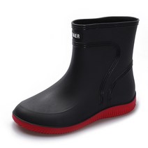 주방 요리사 안전화 남자 장화 새로운 짧은 튜브 청소년 가을 겨울 장화 미끄럼 방지 낚시 신발 작업 고무 신발 따뜻한 면화 부츠 조리화
