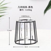 프리츠한센 이케바나 도자기 화병 항아리 북유럽 스타일 철 라인 테라리움 레트로 꽃병 금속 식물 홀더 모던 홈 데코 테이블 화분, [05] 3-1