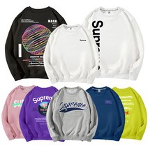 슈프림 오버핏 맨투맨 특양면 남여공용 티셔츠 긴팔