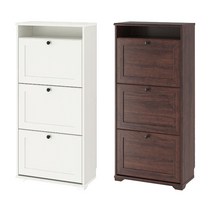 이케아 BRUSALI 브루살리 3칸 신발장 61x130 cm, 화이트 604.803.94 에어캡포장추가