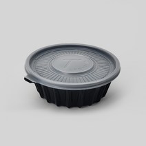 T 냉면용기 검정 195파이 소 300개 BOX 배달용기, 1box