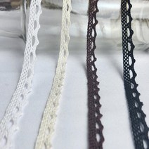 퀼트가게토숀 레이스 선물 포장 리본 끈 마무리 천 레이스, 검정