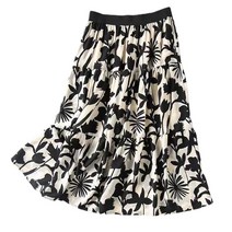 쉬폰스커트 높은 허리 스커트 봄과 여름 긴 스커트