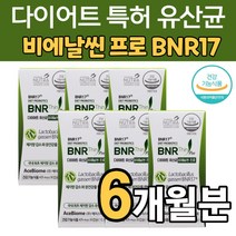다이어트 유산균 100억 보장 비에날씬 프로 비엔알17 가세리 모유유래 중년 여성 체지방 복부지방 감소 장건강 개선 신바이오틱스, 30캡슐X6박스